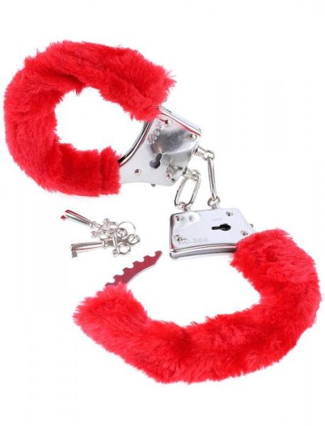 Fetish Fantasy Beginners Furry Cuffs Red - happyshop365247