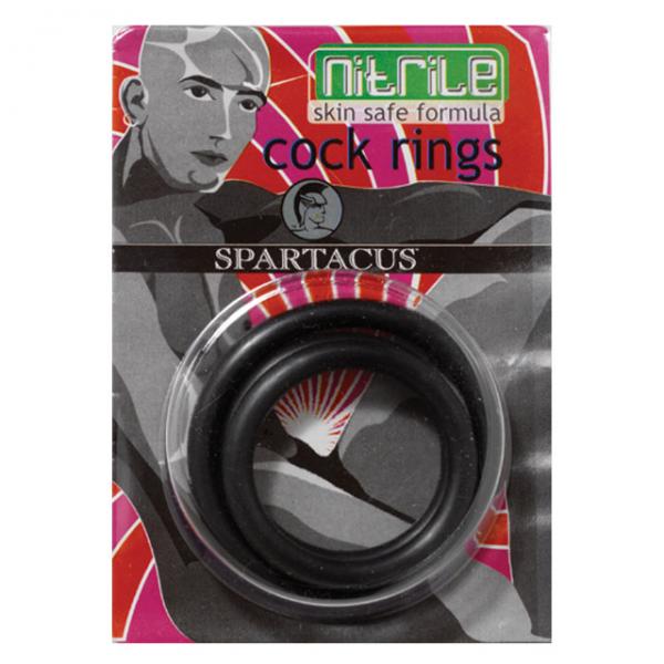 Nitrile Cock Ring Set (black/3) - happyshop365247
