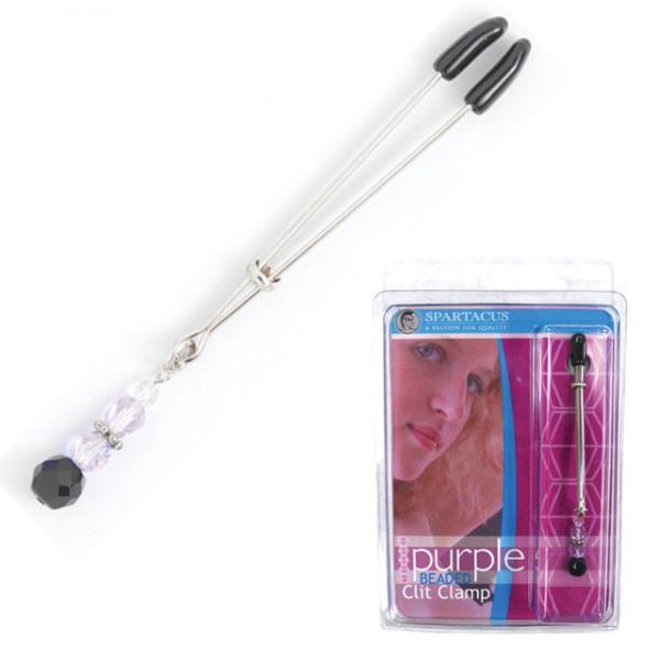 Tweezer Clit Clamp With Purple Bead - happyshop365247