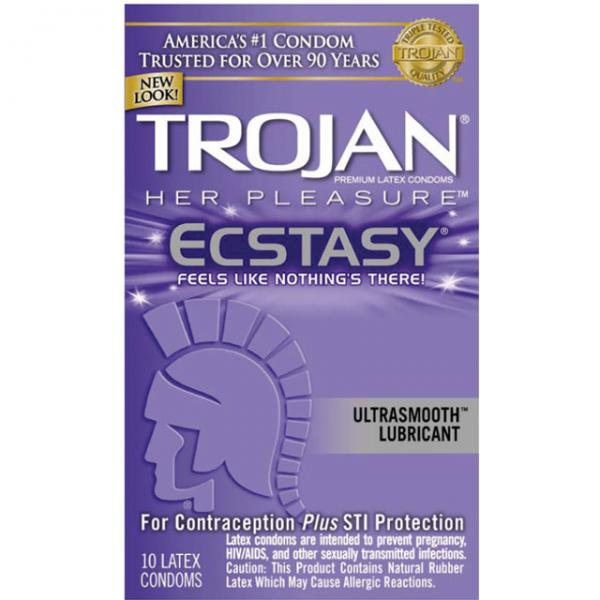 Trojan Ecstasy Her Pleasure Condoms With Ultrasmooth Lubricant - happyshop365247