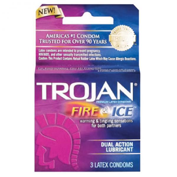 Trojan Fire & Ice Lubricated Latex Condoms - happyshop365247
