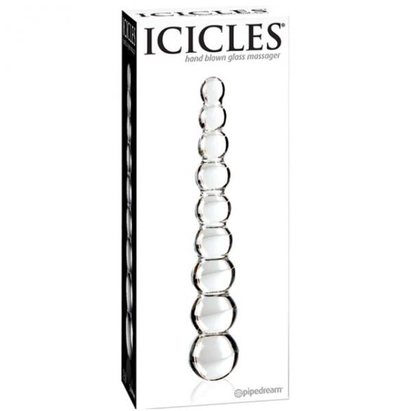 Icicles No 2 Glass Anal Beads Clear - happyshop365247
