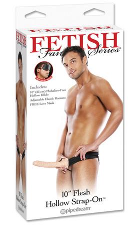 Fetish Fantasy 10 inches Hollow Strap On Beige - happyshop365247
