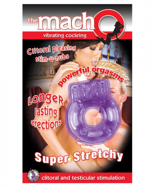 Macho Vibrating Cockring Purple - happyshop365247