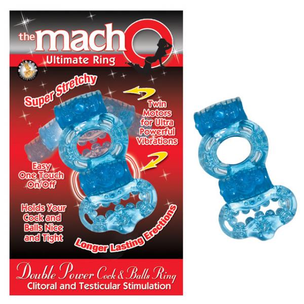 Double Power Cock and Ball Ring Blue - happyshop365247