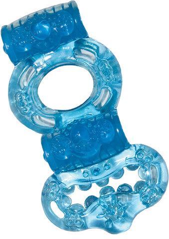 Double Power Cock and Ball Ring Blue - happyshop365247