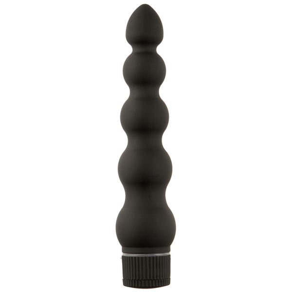 Black Magic 7 inches Ribbed Vibrator - happyshop365247