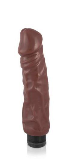 X5 Realistic Hard On 9 inches Vibrating Dildo - Brown - happyshop365247