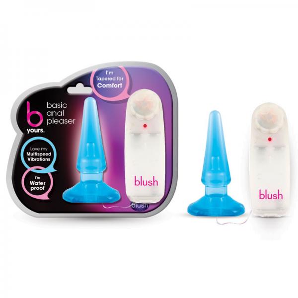 Basic Anal Pleaser Blue Vibrating Plug - happyshop365247