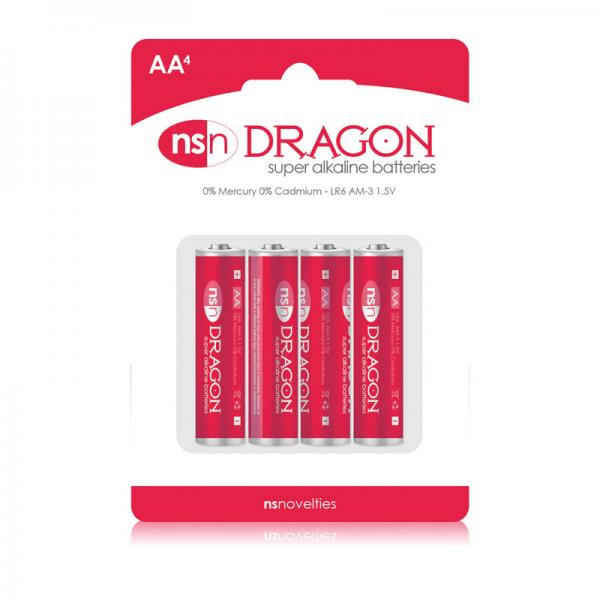 Dragon Alkaline Batteries 4 Pack AA - happyshop365247
