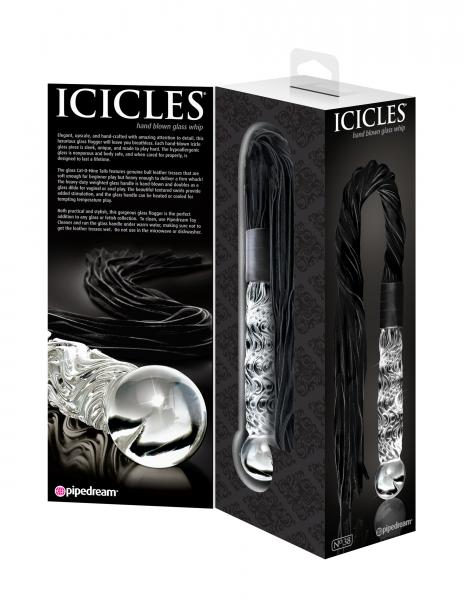 Icicles No 38 Glass Handle Cat O Nine Tails Whip - happyshop365247