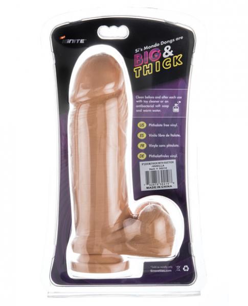 Thick Cock Balls 9 Inches Suction Cup Beige Dildo - happyshop365247