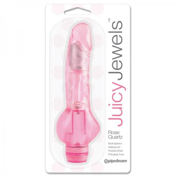 Juicy Jewels Rose Quartz Pink Realistic Vibrator - happyshop365247