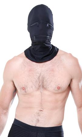Fetish Fantasy Black Zipper Face Hood O/S - happyshop365247