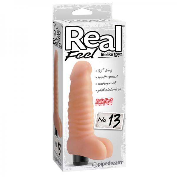 Real Feel No 13 Beige Vibrating Dildo - happyshop365247