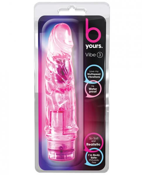 B Yours Cock Vibe 3 Pink Realistic Vibrating Dildo - happyshop365247