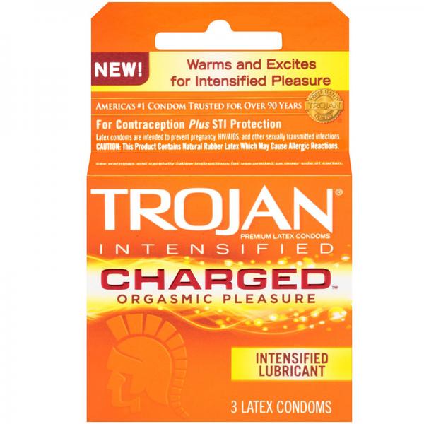 Trojan Charged W/intensified Lubricant Condoms (3 Pack) - happyshop365247