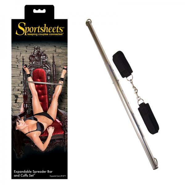 Expand Spreader Bar & Cuffs Set Aluminum Silver - happyshop365247