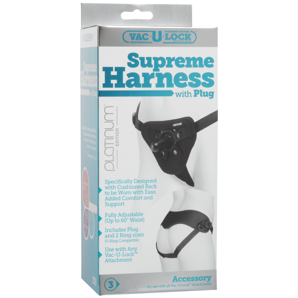 Vac-U-Lock Supreme Harness - Black - happyshop365247