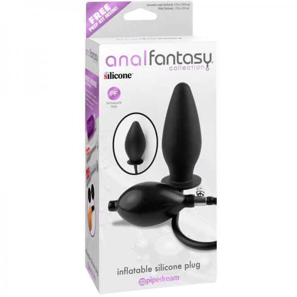 Anal Fantasy Inflatable Silicone Plug Black - happyshop365247