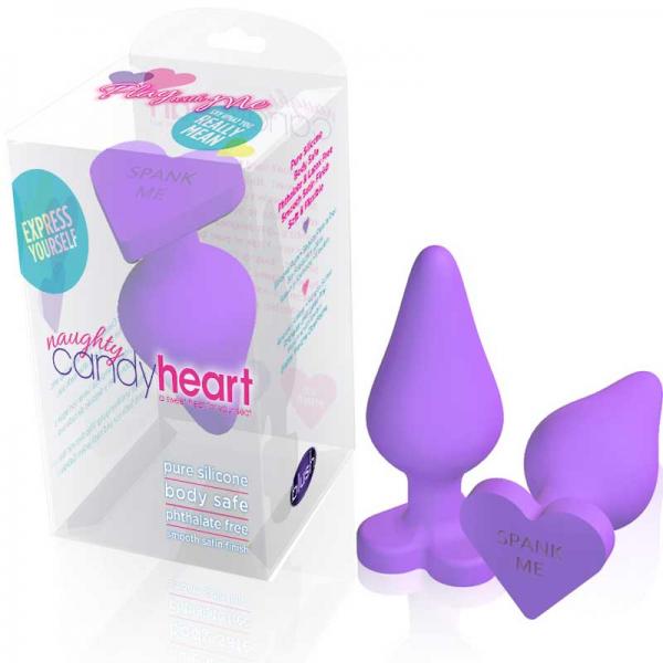 Naughty Candy Hearts Purple Butt Plug - happyshop365247