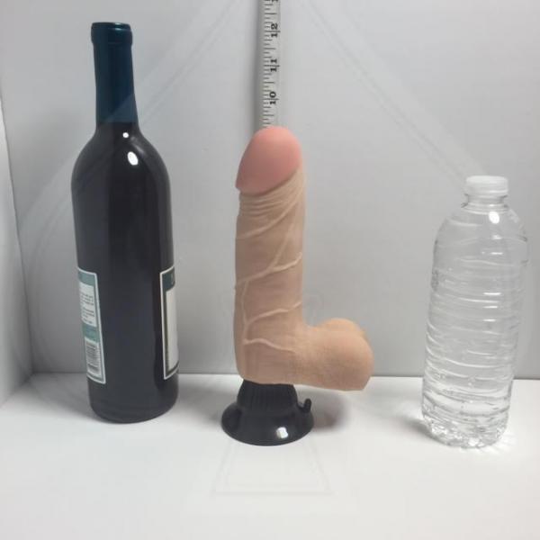 21 Real Feel Deluxe No 4 Wallbanger Dildo Waterproof 7.5 Inch Beige - happyshop365247