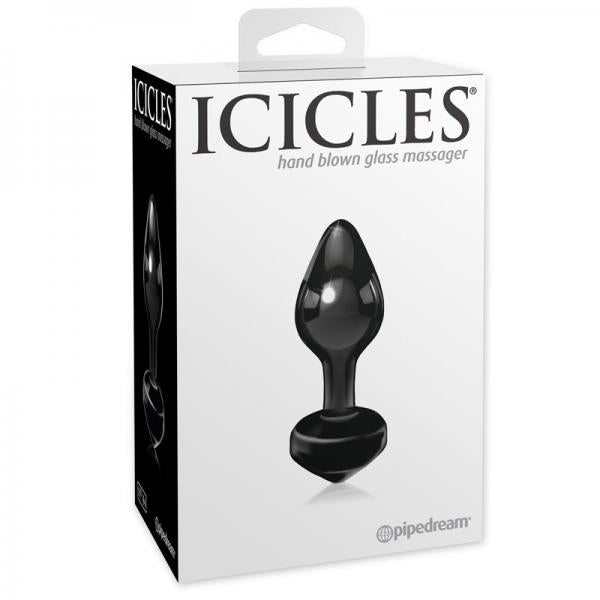 Icicles No. 44 Black Glass Butt Plug - happyshop365247
