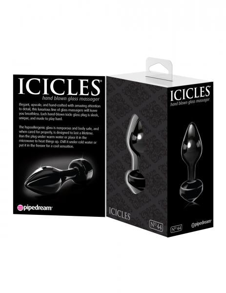 Icicles No. 44 Black Glass Butt Plug - happyshop365247