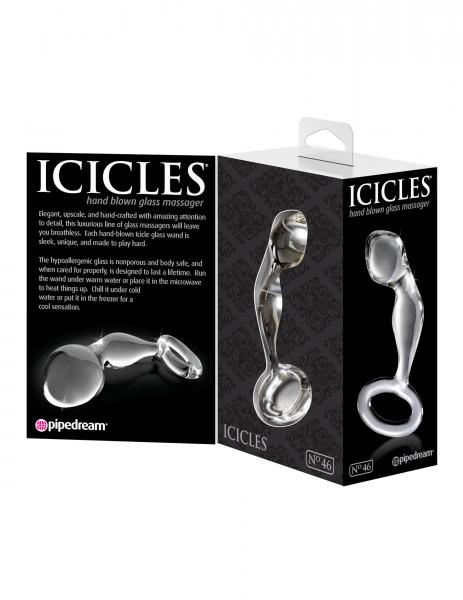 Icicles No 46 Clear Glass Butt Plug - happyshop365247