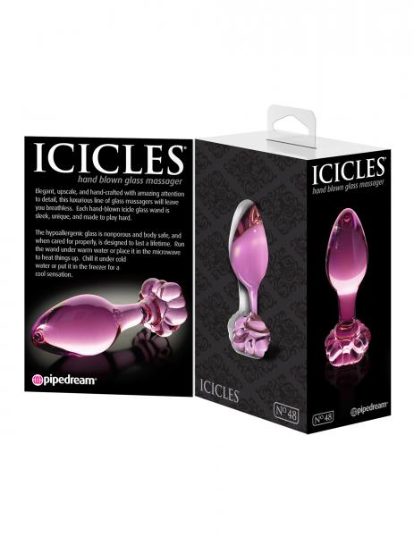 Icicles No 48 Pink Glass Butt Plug - happyshop365247