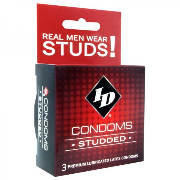 ID Studded Condom 3 Pack Latex Condoms - happyshop365247