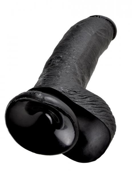 King Cock 9 inches Cock Balls Black - happyshop365247