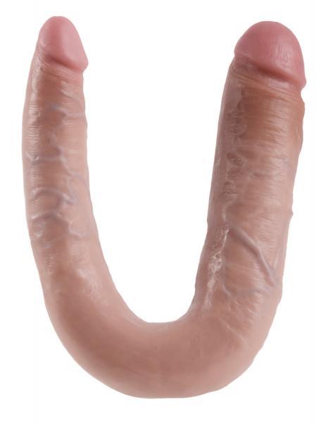 U Shaped Large Double Trouble Dildo - Beige - happyshop365247