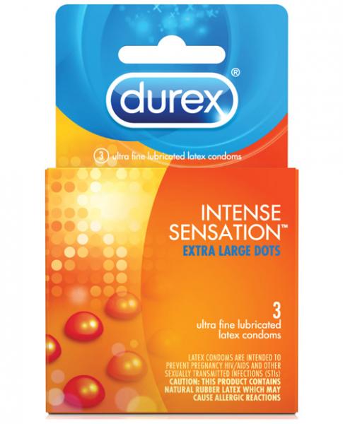 Durex Intense Sensation Extra Large Condoms Dots 3 Pack - happyshop365247