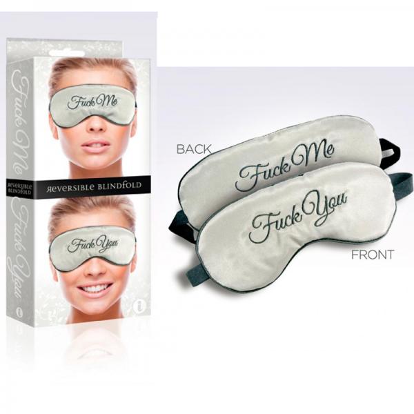F-ck Me / F-ck You Mask Blindfold Gray - happyshop365247