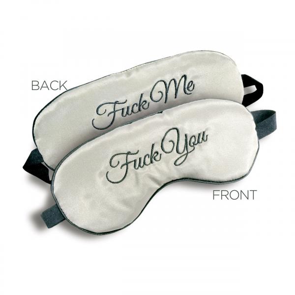 F-ck Me / F-ck You Mask Blindfold Gray - happyshop365247