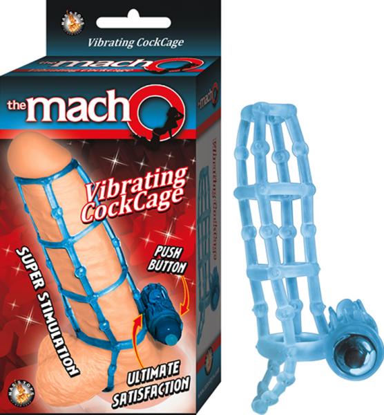 The Macho Vibrating Cockcage,waterproof Blue - happyshop365247