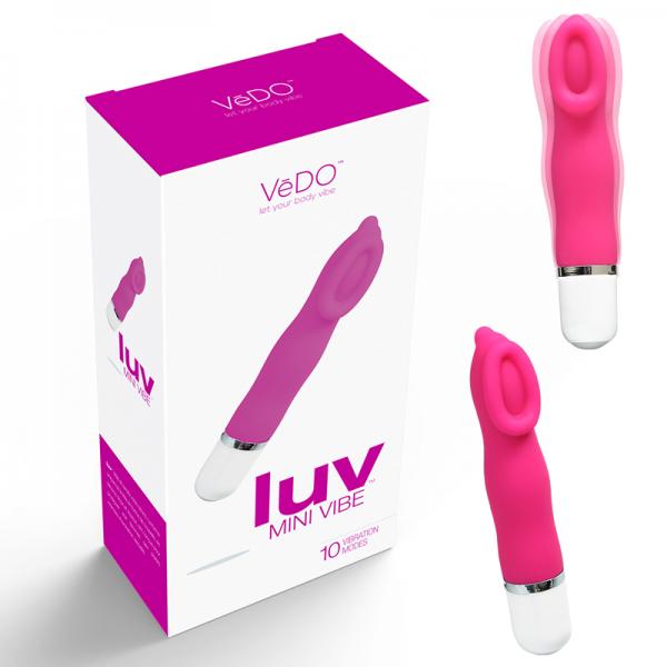 Luv Mini Silicone Waterproof Vibe - Hot Pink - happyshop365247