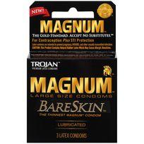Trojan Magnum Bareskin 3 Pack Large Size Condoms - happyshop365247