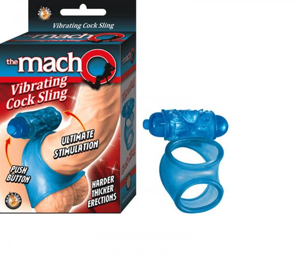 The Macho Vibrating Cocksling, Waterproof Blue - happyshop365247