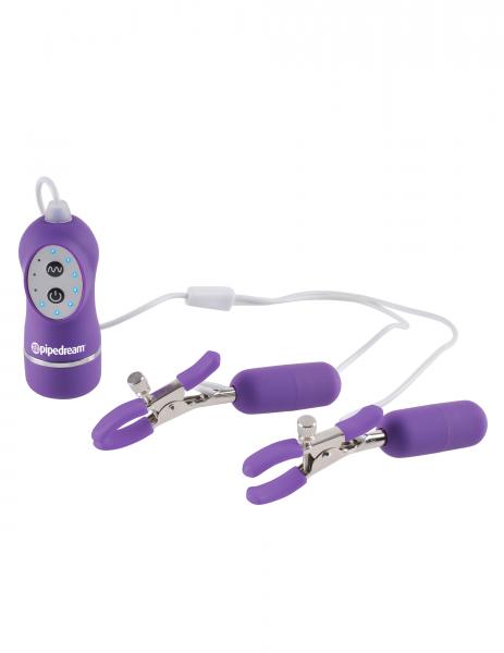 Fetish Fantasy Vibrating Nipple Clamps Purple - happyshop365247