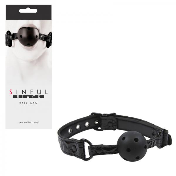 Sinful Black Ball Gag - happyshop365247