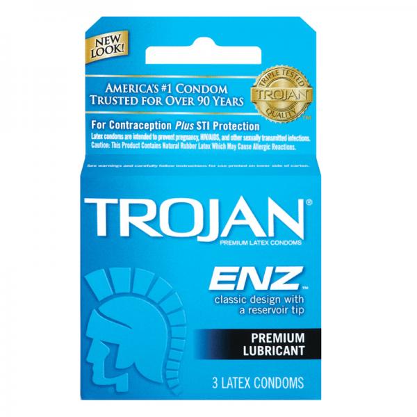 Trojan ENZ Lubricated Condoms 3 Pack - happyshop365247