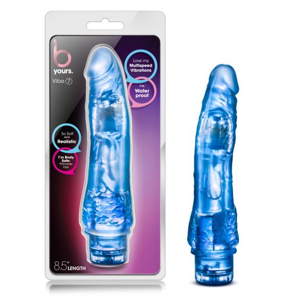 B Yours Vibe 7 Blue Vibrating Dildo - happyshop365247