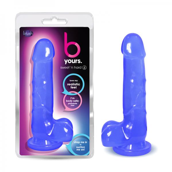 Sweet N Hard #4 Dong With Suction Cup & Balls Blue - happyshop365247