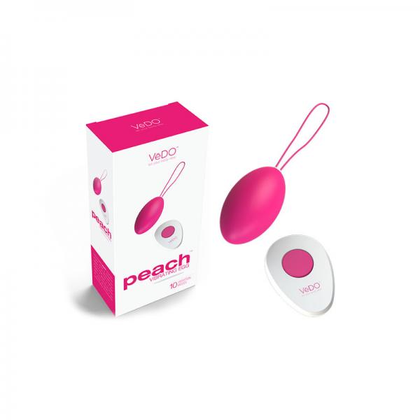 Vedo Peach Rechargeable Egg Vibe Foxy Pink - happyshop365247