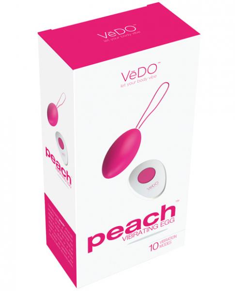 Vedo Peach Rechargeable Egg Vibe Foxy Pink - happyshop365247