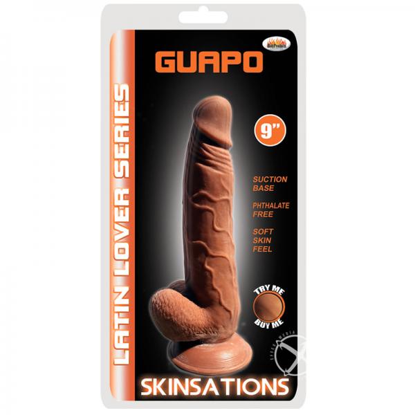 Latin Lover Guapo 9 Inches Dildo - Brown - happyshop365247