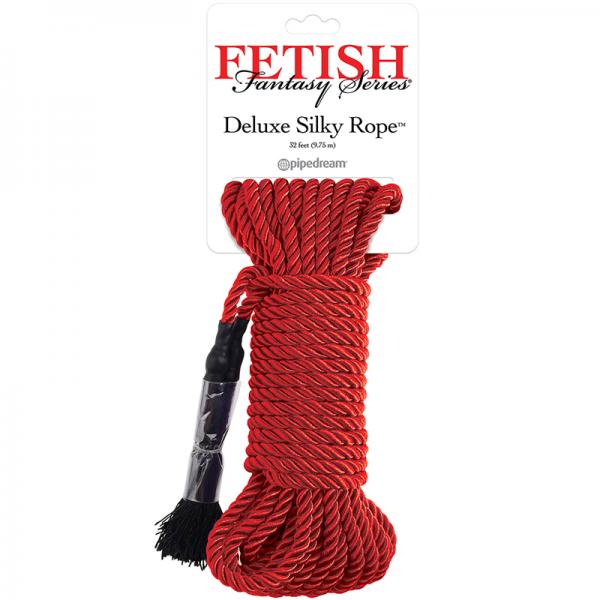 Fetish Fantasy Deluxe Silk Rope - Red - happyshop365247