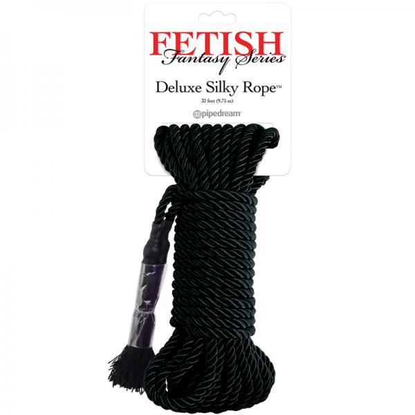 Fetish Fantasy Deluxe Silk Rope - Black - happyshop365247